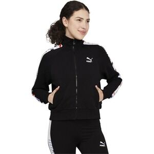 NWT PUMA Iconic T& Den. Track Sportswear Casual Full Zip Jacket Women's Black L